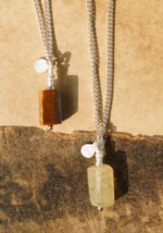 Silver Citrine & Tiger Eye Pendant Necklace - Image 4