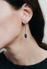 Onyx Tear Drop Streamline Earrings - Image 3
