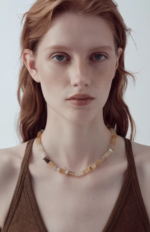 Crystal & Silver Bead Mosaic Necklace - Image 3