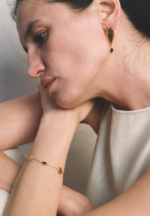 Textured Silver Waterdrop Earrings - Image 3