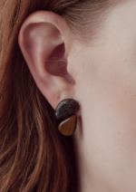 Silver Tiger Eye & Onyx Glow Earrings - Image 3