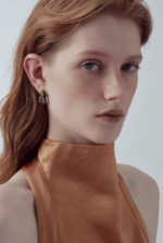 Silver Tiger Eye Halo Windchime Earrings - Image 3